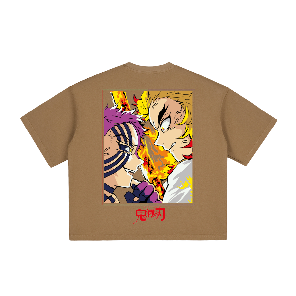 Vintage Washed Boxy T-Shirt - Rengoku x Akaza