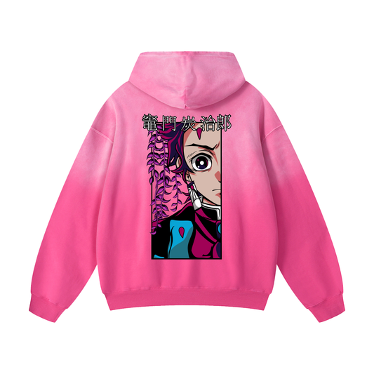 Sunfade Oversized Hoodie - Tanjiro