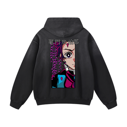 Sunfade Oversized Hoodie - Tanjiro