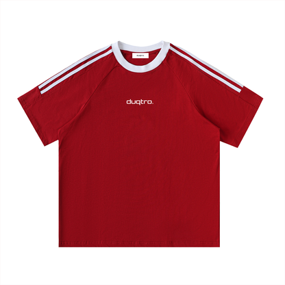 DUQTRO. TAPE CREWNECK T-SHIRT