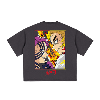 Vintage Washed Boxy T-Shirt - Rengoku x Akaza